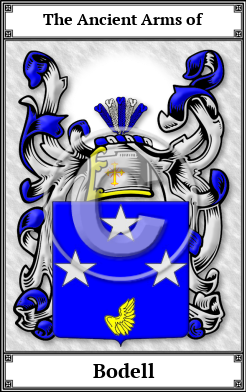 Bodell Family Crest Download (JPG)  Book Plated - 150 DPI