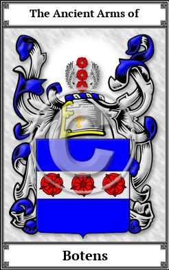 Botens Family Crest Download (JPG)  Book Plated - 150 DPI
