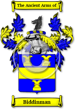 Biddinman Family Crest Download (jpg) Legacy Series - 150 DPI