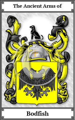 Bodfish Family Crest Download (JPG) Book Plated - 600 DPI