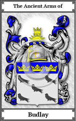 Budlay Family Crest Download (JPG) Book Plated - 600 DPI