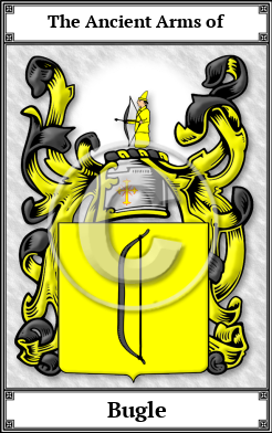 Bugle Family Crest Download (JPG)  Book Plated - 150 DPI