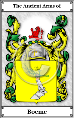 Boeme Family Crest Download (JPG)  Book Plated - 150 DPI