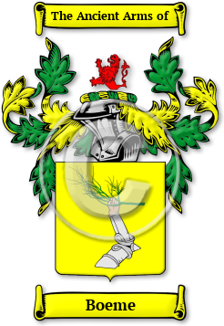 Boeme Family Crest Download (jpg) Legacy Series - 150 DPI