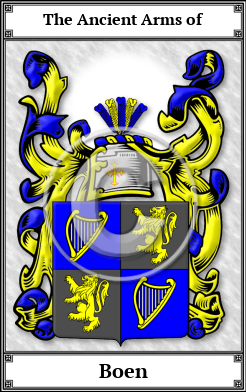 Boen Family Crest Download (JPG) Book Plated - 600 DPI