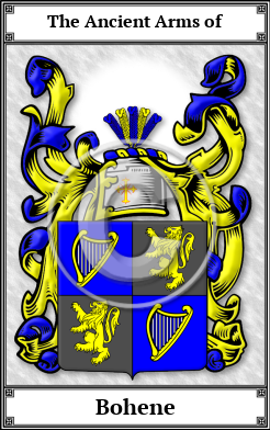 Bohene Family Crest Download (JPG)  Book Plated - 150 DPI