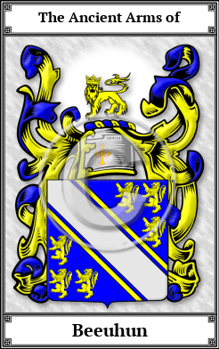 Beeuhun Family Crest Download (JPG)  Book Plated - 150 DPI