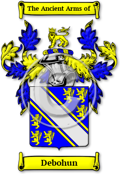 Debohun Family Crest Download (jpg) Legacy Series - 150 DPI