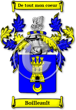 Boilleault Family Crest Download (jpg) Legacy Series - 150 DPI