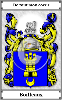 Boilleaux Family Crest Download (JPG)  Book Plated - 150 DPI