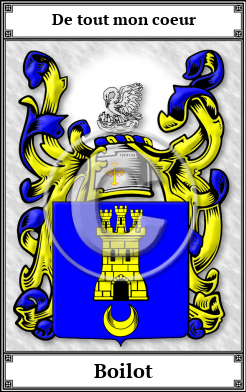 Boilot Family Crest Download (JPG)  Book Plated - 150 DPI