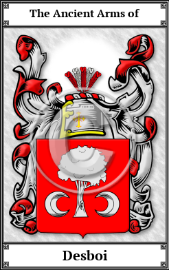 Desboi Family Crest Download (JPG)  Book Plated - 150 DPI
