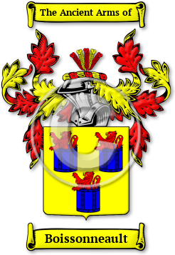 Boissonneault Family Crest Download (jpg) Legacy Series - 150 DPI