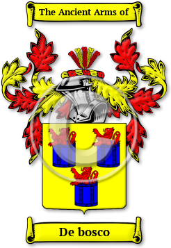 De bosco Family Crest Download (jpg) Legacy Series - 150 DPI