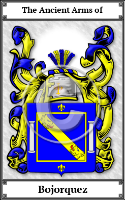 Bojorquez Family Crest Download (JPG)  Book Plated - 150 DPI