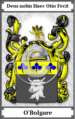 O'Bolgare Family Crest Download (JPG)  Book Plated - 150 DPI