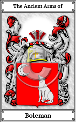 Boleman Family Crest Download (JPG) Book Plated - 600 DPI