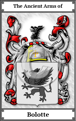 Bolotte Family Crest Download (JPG)  Book Plated - 150 DPI