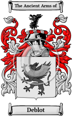 Deblot Family Crest Download (JPG) Heritage Series - 600 DPI