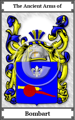 Bombart Family Crest Download (JPG) Book Plated - 600 DPI