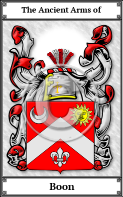 Boon Family Crest Download (JPG)  Book Plated - 150 DPI