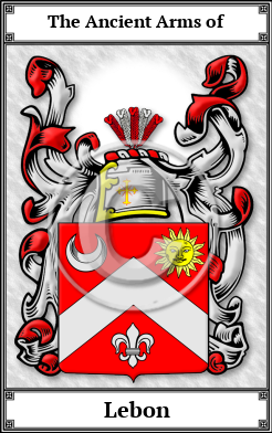 Lebon Family Crest Download (JPG)  Book Plated - 150 DPI