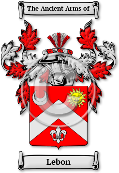 Lebon Family Crest Download (jpg) Legacy Series - 150 DPI