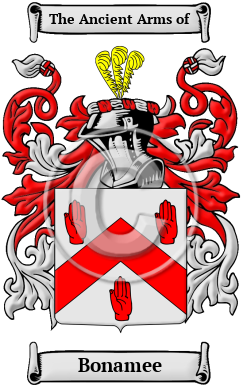 Bonamee Family Crest/Coat of Arms