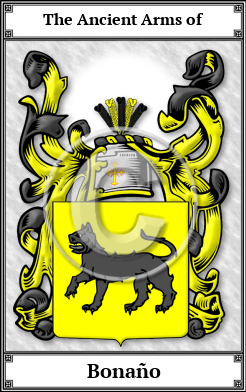 Bonaño Family Crest Download (JPG) Book Plated - 150 DPI
