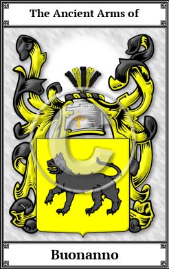 Buonanno Family Crest Download (JPG)  Book Plated - 150 DPI