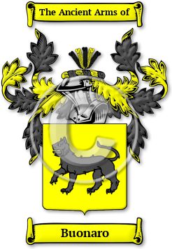 Buonaro Family Crest Download (jpg) Legacy Series - 150 DPI
