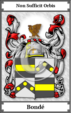 Bondé Family Crest Download (JPG)  Book Plated - 150 DPI