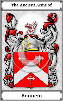 Bonnem Family Crest Download (JPG)  Book Plated - 150 DPI