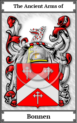 Bonnen Family Crest Download (JPG)  Book Plated - 150 DPI