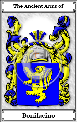 Bonifacino Family Crest Download (JPG)  Book Plated - 150 DPI