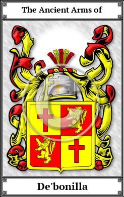 De'bonilla Family Crest Download (JPG) Book Plated - 600 DPI