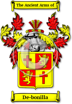 De-bonilla Family Crest Download (jpg) Legacy Series - 150 DPI