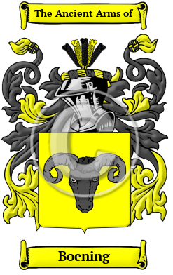 Boening Family Crest Download (JPG) Heritage Series - 600 DPI