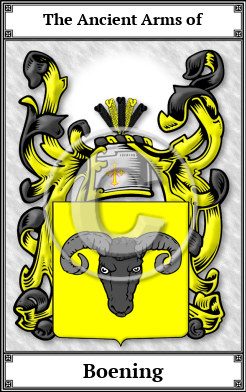 Boening Family Crest Download (JPG) Book Plated - 600 DPI