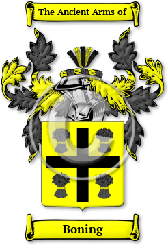 Boning Family Crest Download (jpg) Legacy Series - 150 DPI