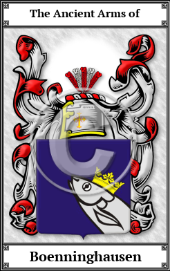 Boenninghausen Family Crest Download (JPG) Book Plated - 600 DPI