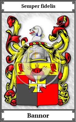 Bannor Family Crest Download (JPG)  Book Plated - 150 DPI
