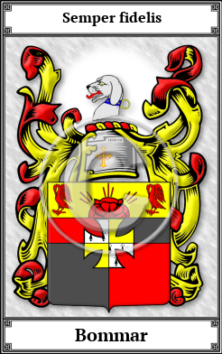 Bommar Family Crest Download (JPG) Book Plated - 600 DPI