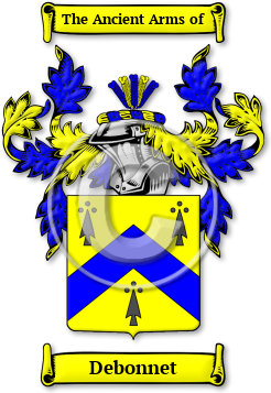 Debonnet Family Crest Download (jpg) Legacy Series - 150 DPI