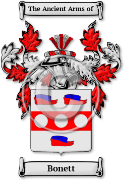 Bonett Family Crest Download (jpg) Legacy Series - 150 DPI