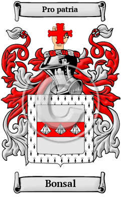 Bonsal Family Crest/Coat of Arms