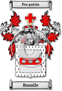 Bonsile Family Crest Download (jpg) Legacy Series - 150 DPI