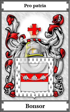 Bonsor Family Crest Download (JPG)  Book Plated - 150 DPI