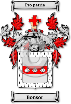 Bonsor Family Crest Download (jpg) Legacy Series - 150 DPI