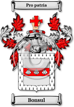 Bonsul Family Crest Download (jpg) Legacy Series - 150 DPI